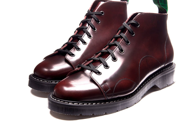 Solovair Burgundy Rub-Off Monkey Boot