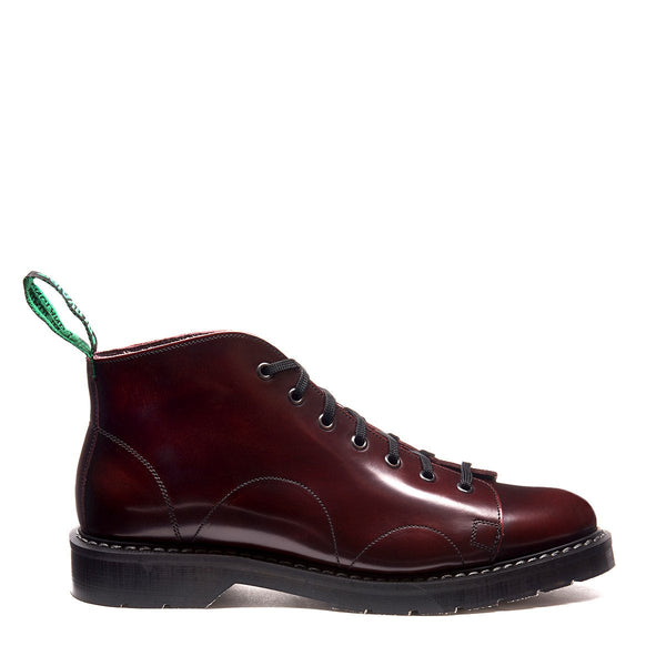 solovair Burgundy Rub-Off Monkey Boot