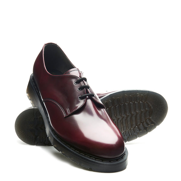 Solovair Cherry Red Rub-Off Vegan Gibson Shoe