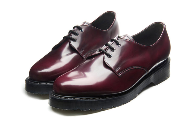 Solovair Cherry Red Rub-Off Vegan Gibson Shoe