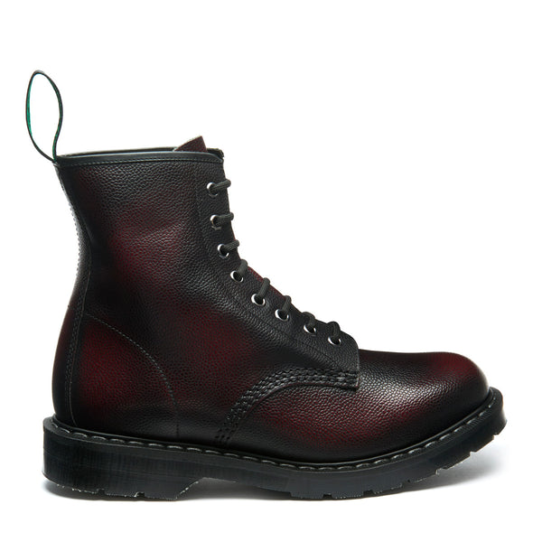 solovair Dark Burgundy Grain 8 Eye Derby Boot
