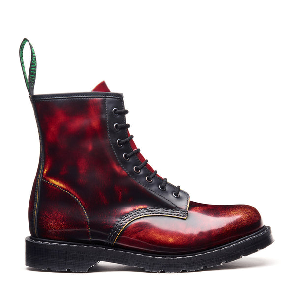 solovair Flame Rub-Off 8 Eye Derby Boot
