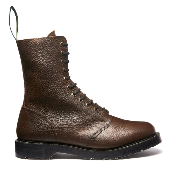 solovair Gaucho Brown Grain 11 Eye Astronaut Boot