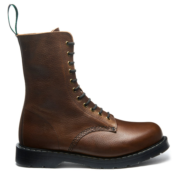 solovair Gaucho Brown Grain 11 Eye Derby Boot