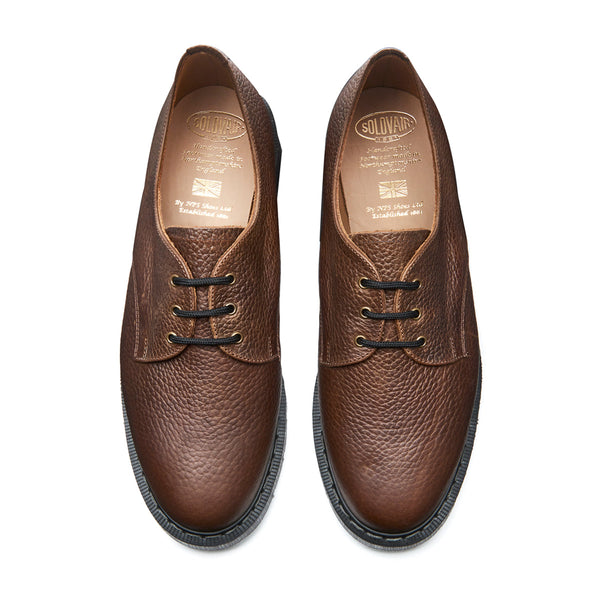 Solovair Gaucho Brown Grain Gibson Shoe