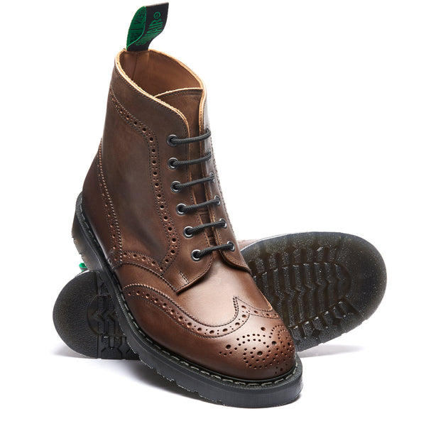 Solovair Gaucho Crazy Horse 6 Eye Brogue Boot