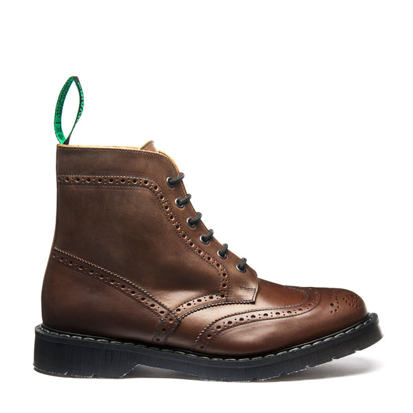 solovair Gaucho Crazy Horse 6 Eye Brogue Boot