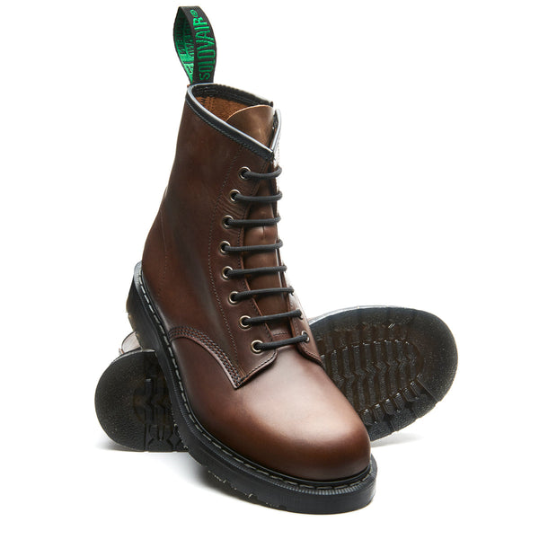 Solovair Gaucho Crazy Horse 8 Eye Zip Derby Boot