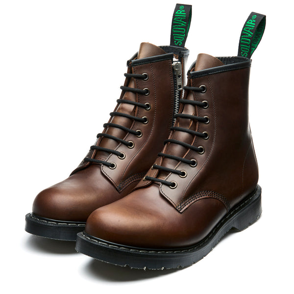 Solovair Gaucho Crazy Horse 8 Eye Zip Derby Boot