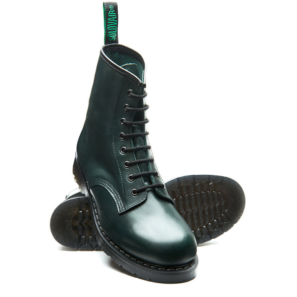 Solovair Green Gaucho 8 Eye Derby Boot