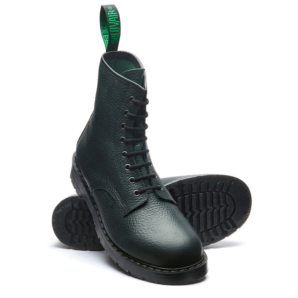 Solovair Green Gaucho Grain 8 Eye Derby Boot