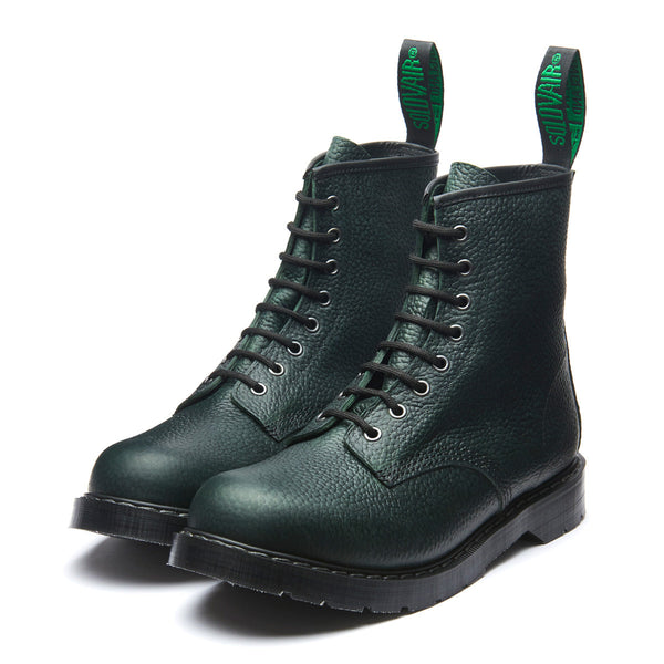 Solovair Green Gaucho Grain 8 Eye Derby Boot