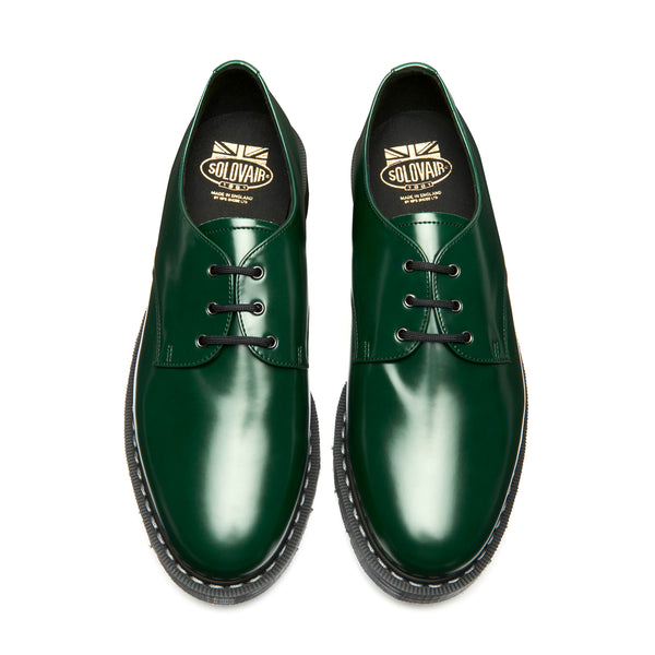 Solovair Green Vegan Hi-Shine Gibson Shoe