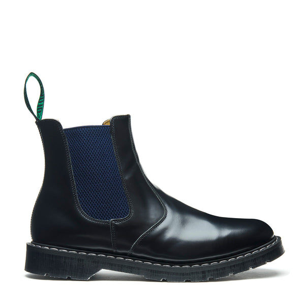 solovair Navy Blue & Black Dealer Boot