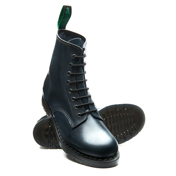 Solovair Navy Gaucho 8 Eye Derby Boot