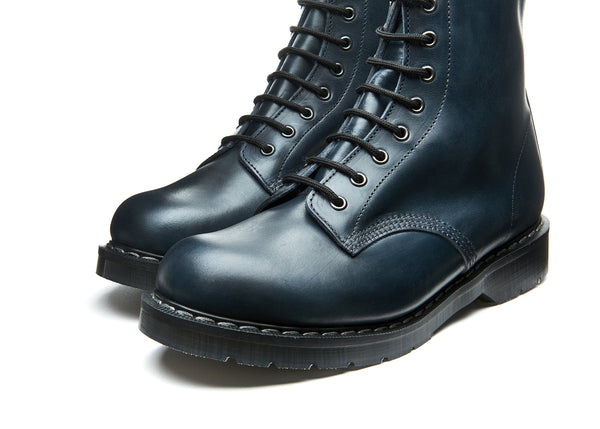 Solovair Navy Gaucho 8 Eye Derby Boot