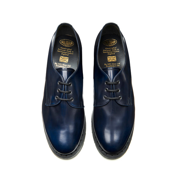 Solovair Navy Rub-Off Vegan Gibson Shoe