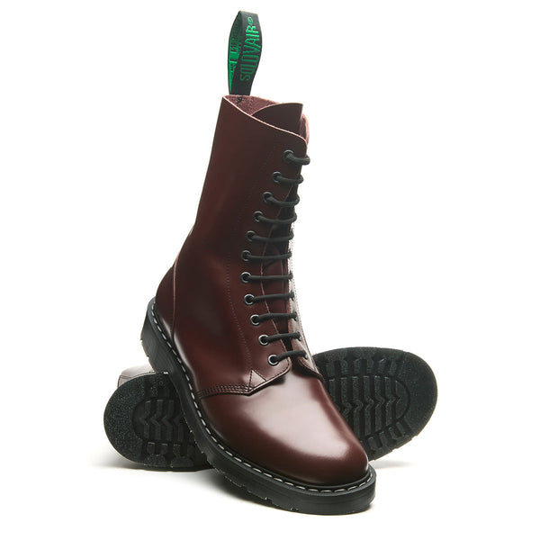 Solovair Oxblood Hi-Shine 11 Eye Astronaut Boot