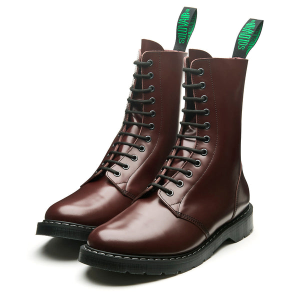 Solovair Oxblood Hi-Shine 11 Eye Astronaut Boot