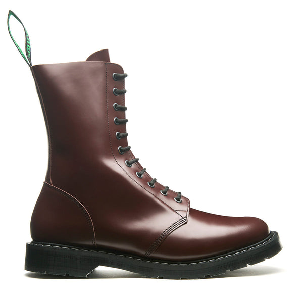 solovair Oxblood Hi-Shine 11 Eye Astronaut Boot