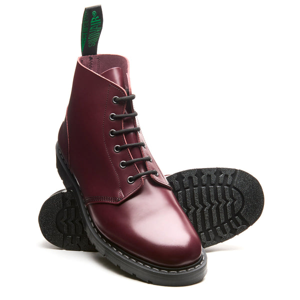 Solovair Oxblood Hi-Shine 6 Eye Astronaut Boot