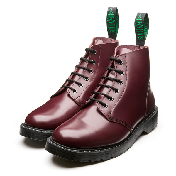 Solovair Oxblood Hi-Shine 6 Eye Astronaut Boot