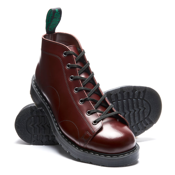 Solovair Oxblood Hi-Shine 7 Eye Monkey Boot