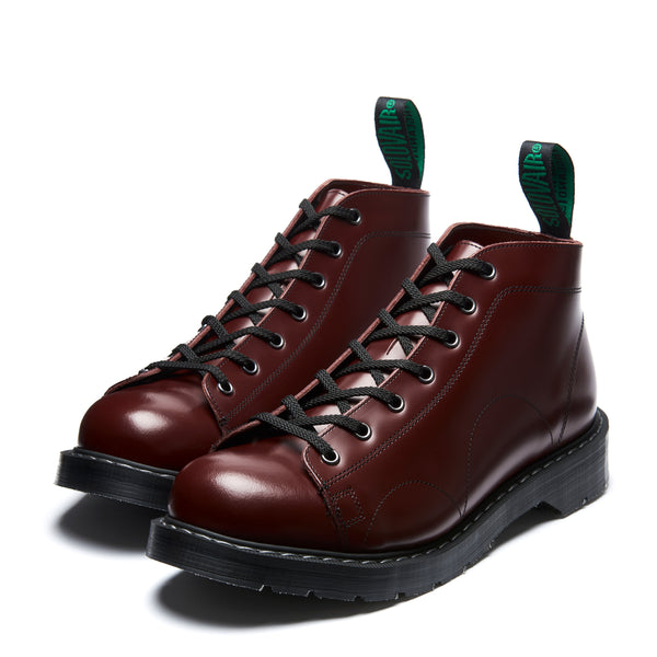 Solovair Oxblood Hi-Shine 7 Eye Monkey Boot