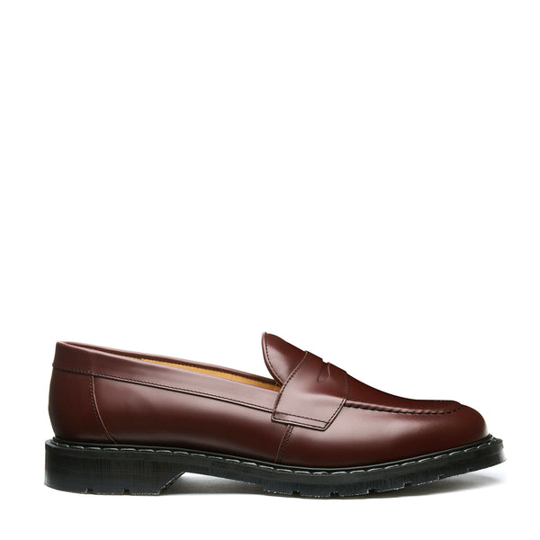 solovair Oxblood Hi-Shine Penny Loafer