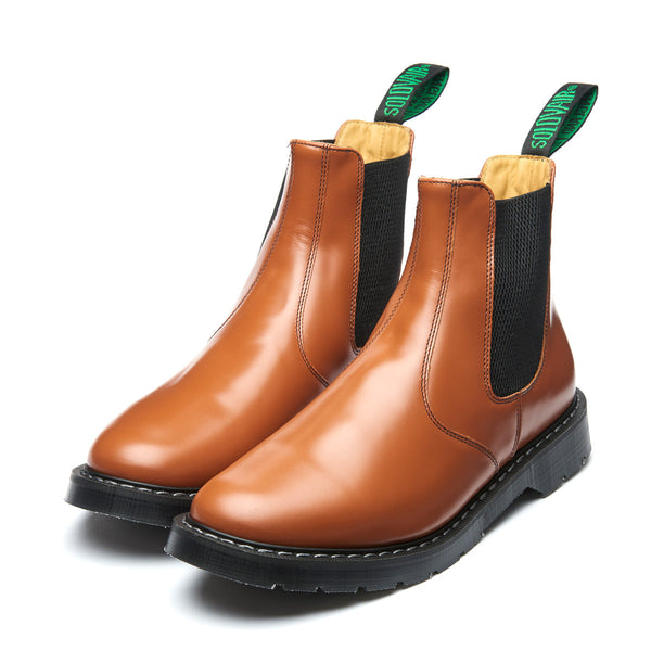 Solovair Tan Hi-Shine Dealer Boot