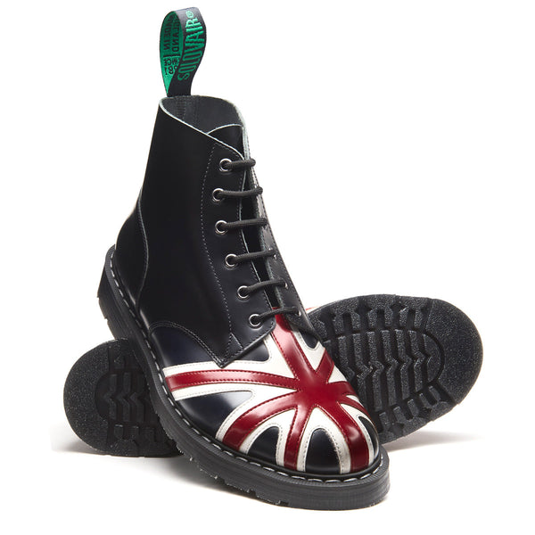 Solovair Union Jack 6 Eye Derby Boot