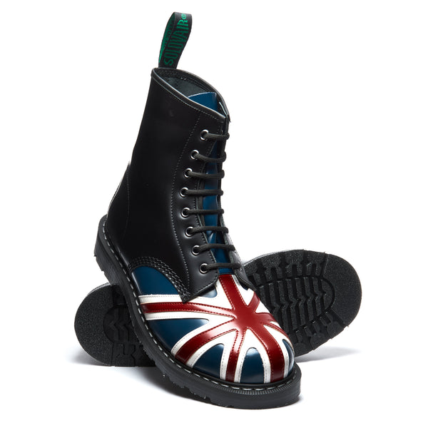 Solovair Union Jack 8 Eye Derby Boot
