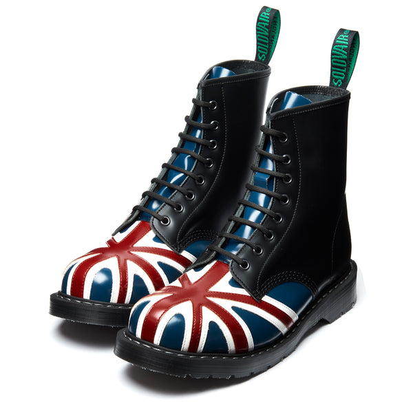 Solovair Union Jack 8 Eye Derby Boot