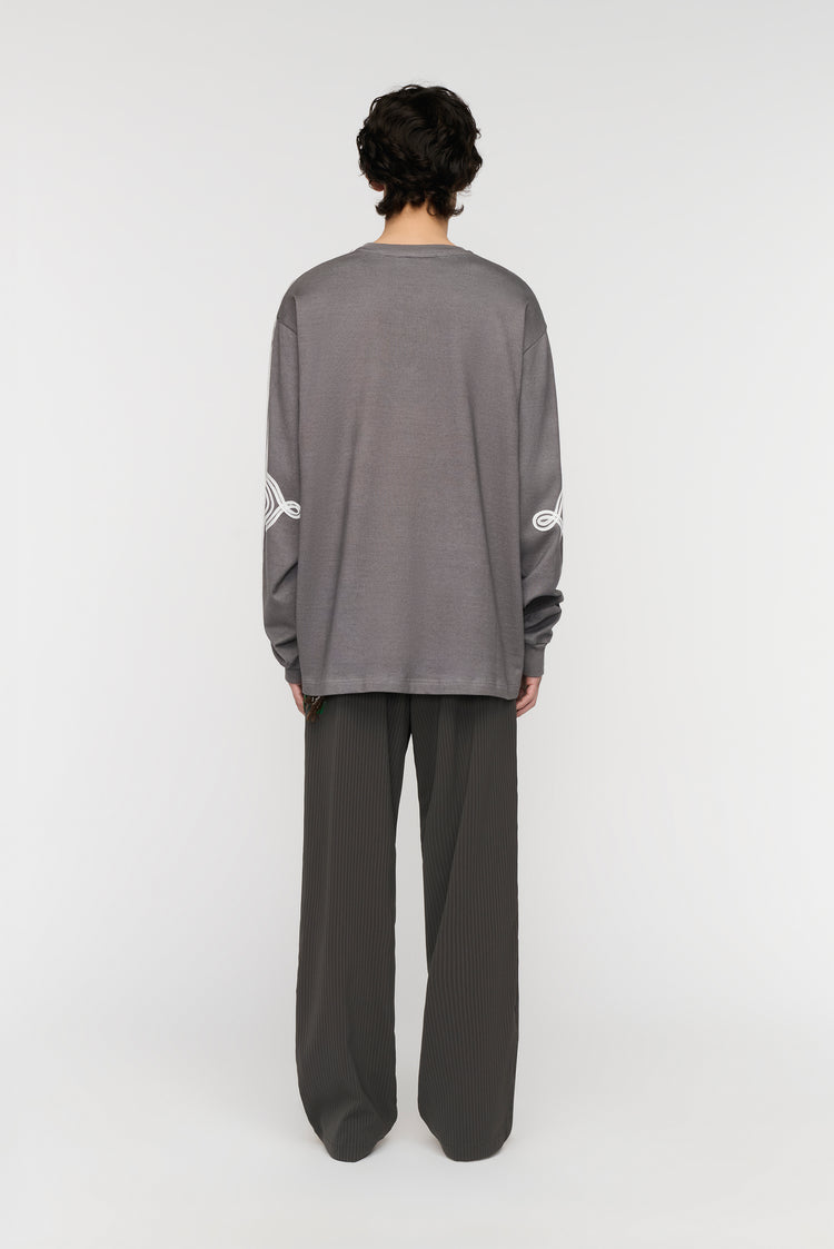 Song For The Mute "Applique" Oversized Crew Neck Pullover / Song For The Mute