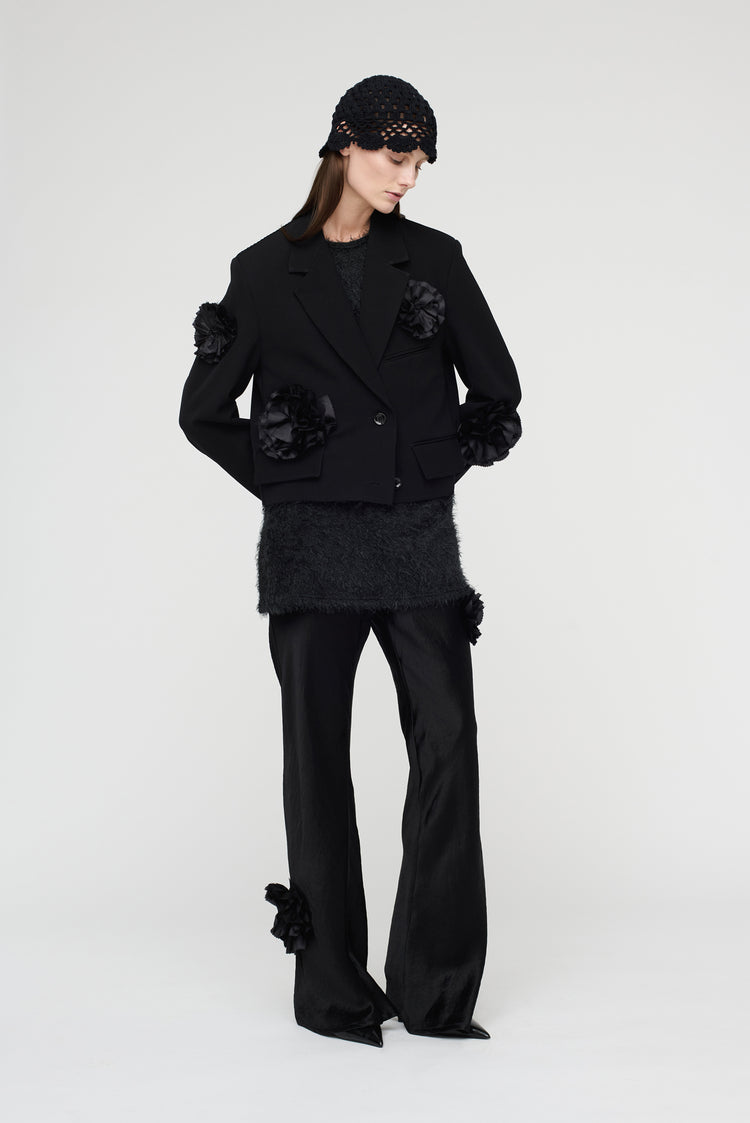 Song For The Mute "Flower" Cropped Blazer / Song For The Mute