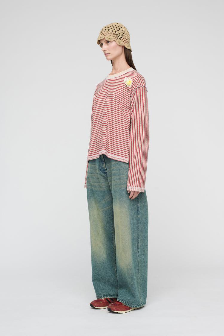 Song For The Mute "Flower" L/S Crew Neck Pullover / Song For The Mute