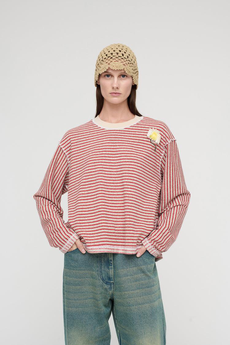 Song For The Mute "Flower" L/S Crew Neck Pullover / Song For The Mute