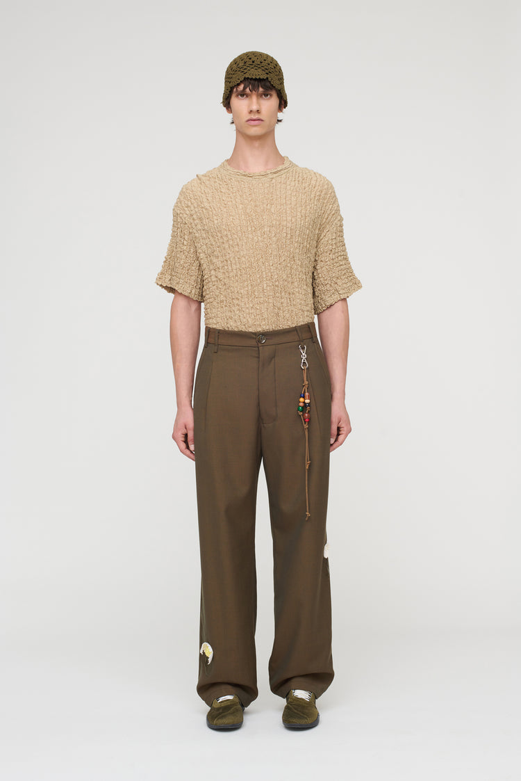 song for the mute "Flower" Loose Pleated Pant / Song for the Mute