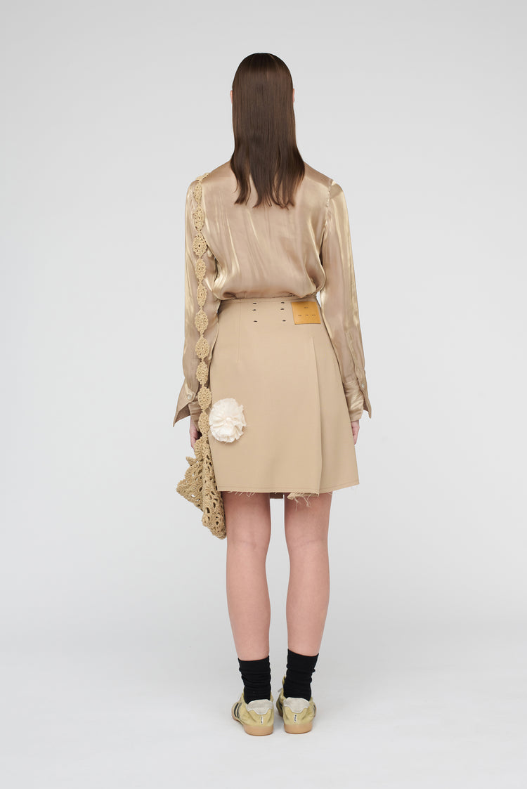 Song For The Mute "Flower" Pleated Mini Skirt / Song For The Mute