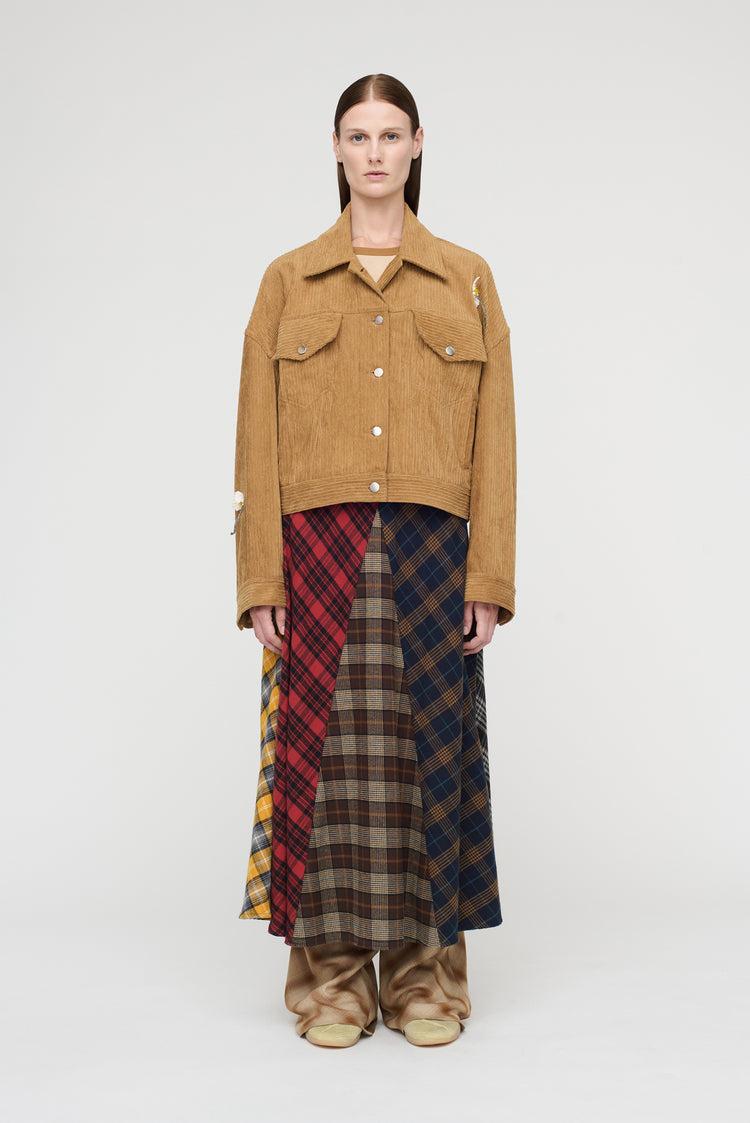 song for the mute "Flower" Pleated Worker Jacket / Song for the Mute