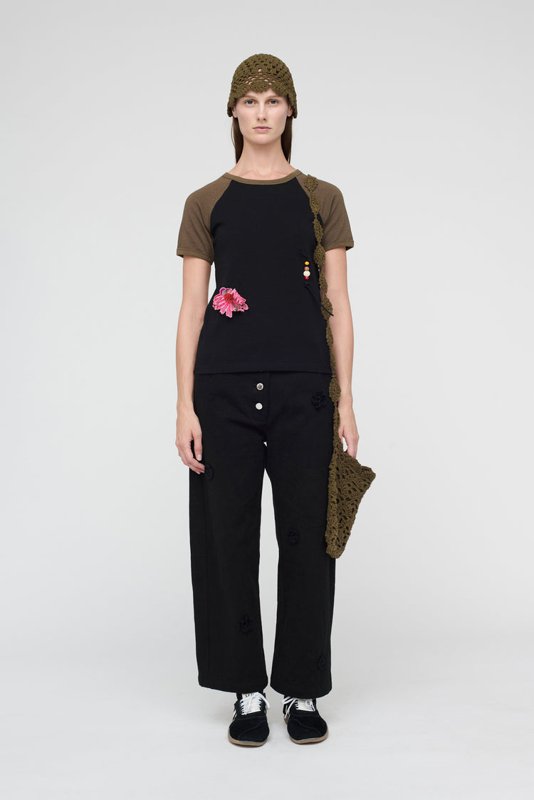 song for the mute "Flower" Raglan Slim Tee / Song for the Mute