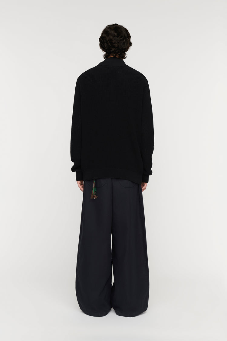 Song For The Mute "Flower" Zip Up Funnel Cardigan / Song For The Mute