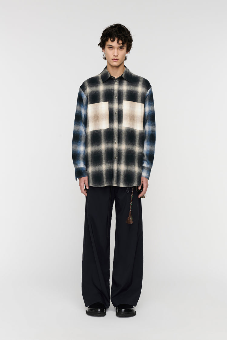 song for the mute L/S Pleated Box Shirt / Song for the Mute