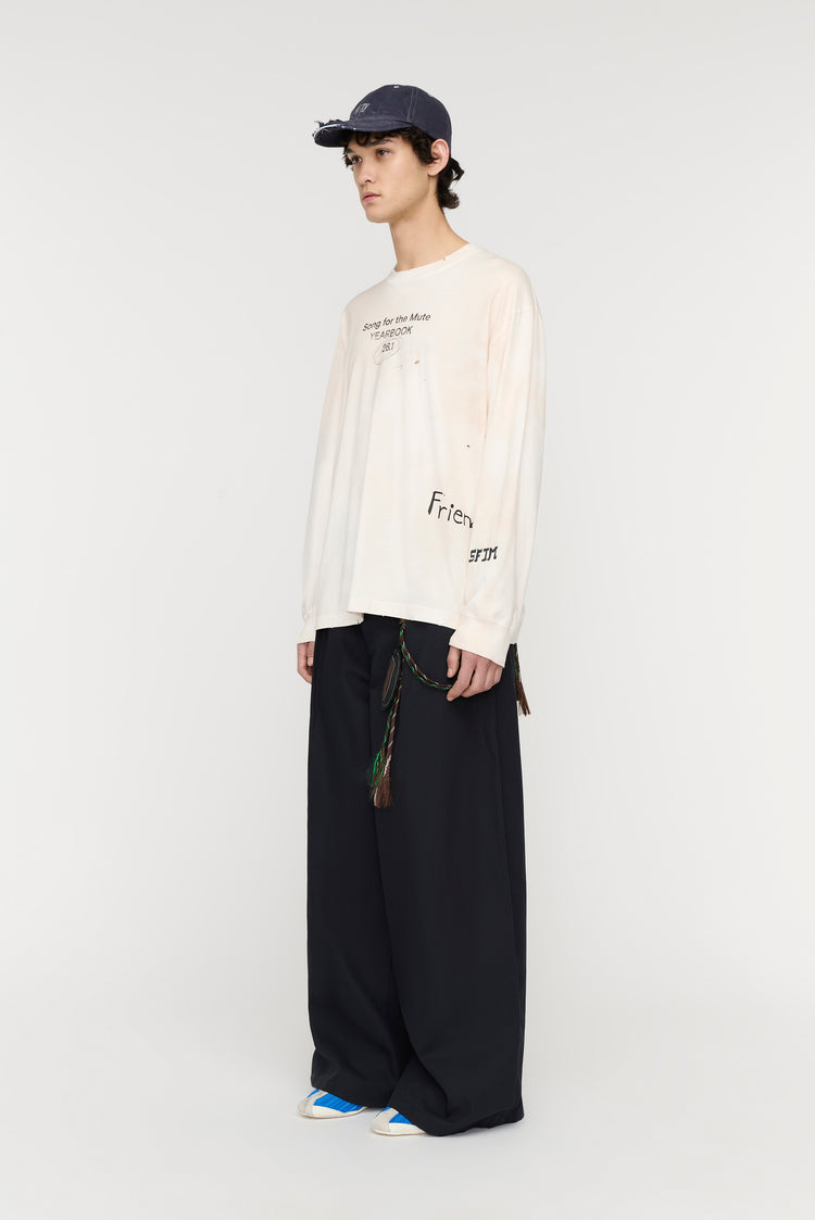 Song For The Mute "Scribble" Oversized Crew Neck Pullover / Song For The Mute