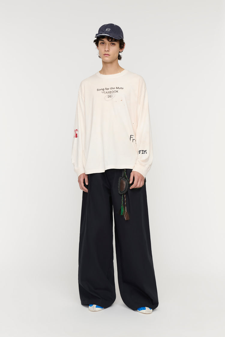 Song For The Mute "Scribble" Oversized Crew Neck Pullover / Song For The Mute