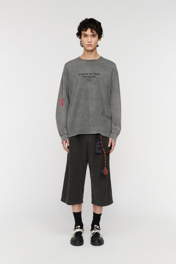 song for the mute "Scribble" Oversized Crew Neck Pullover / Song for the Mute