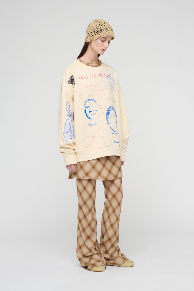 Song For The Mute "Sketchbook" Relaxed Pullover / Song For The Mute