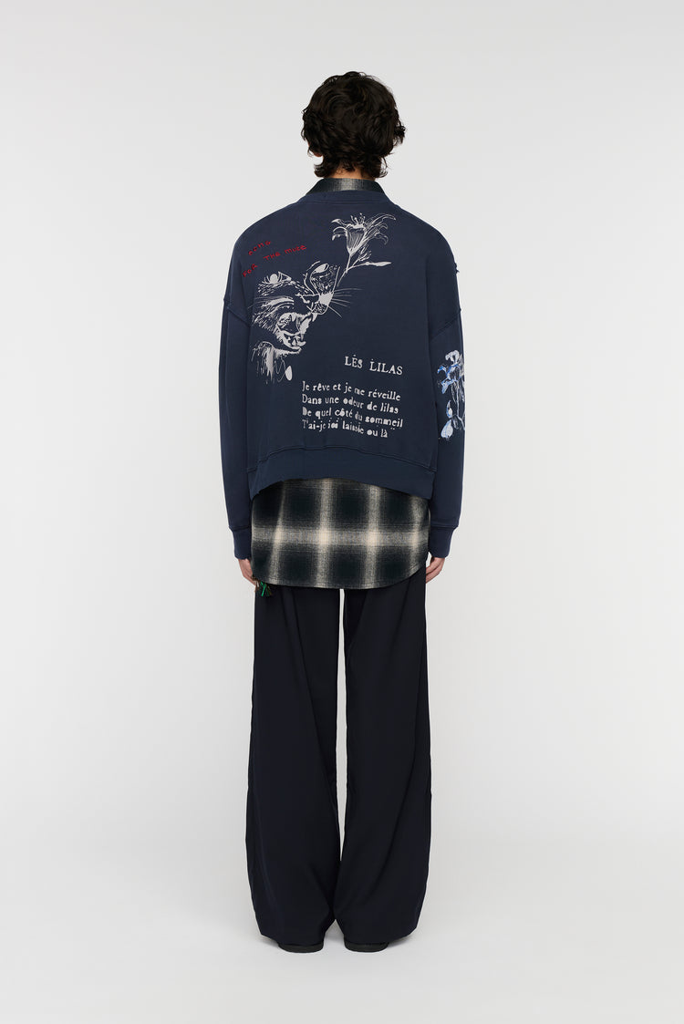 Song For The Mute "Yawning Kid" Relaxed Pullover / Song For The Mute