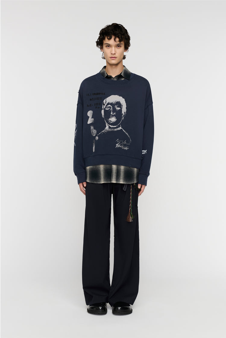 song for the mute "Yawning Kid" Relaxed Pullover / Song for the Mute