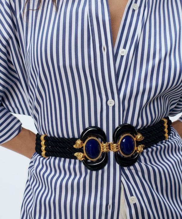 Sonia Petroff Aries Twisted Cord Belt Black